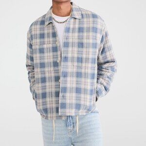 Last Chance SALE!! Men's Aeropostale NWT! Plaid Shacket   Perfect blue plaid